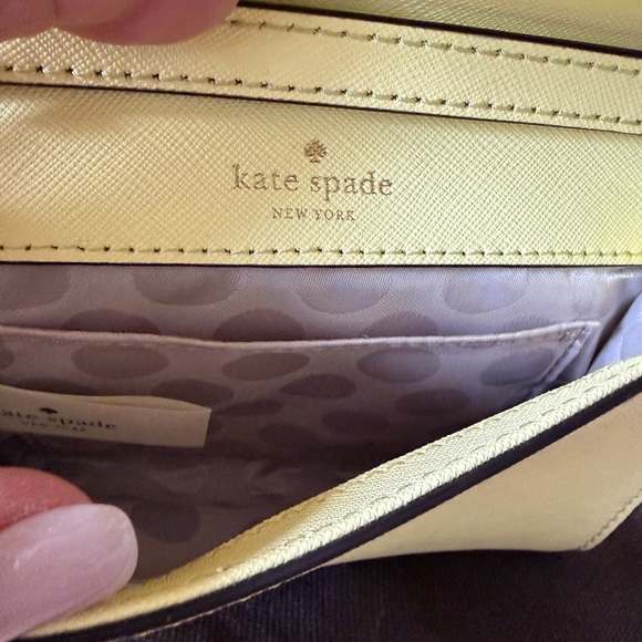 Kate Spade Light Yellow Crossbody or Clutch with original Dust Bag 4.5” x 6.5” - Picture 5 of 8